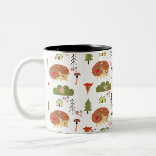 Niedlicher Igel Naturparcours Zweifarbige Tasse