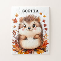 Niedlicher Igel Personalisiert Name Moderner Tierf
