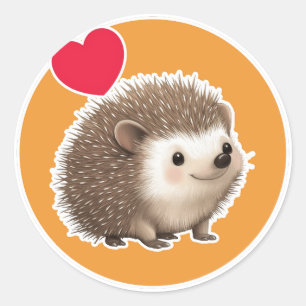 Niedlicher Igel Runder Aufkleber