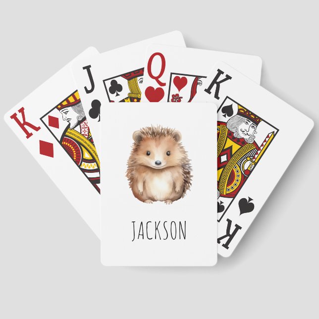 Niedlicher Igel Spielkarten (Rückseite)