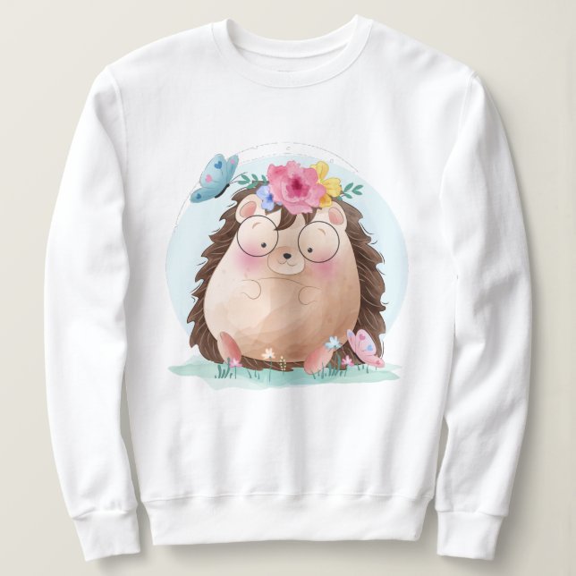 Niedlicher Igel Sweatshirt (Design vorne)