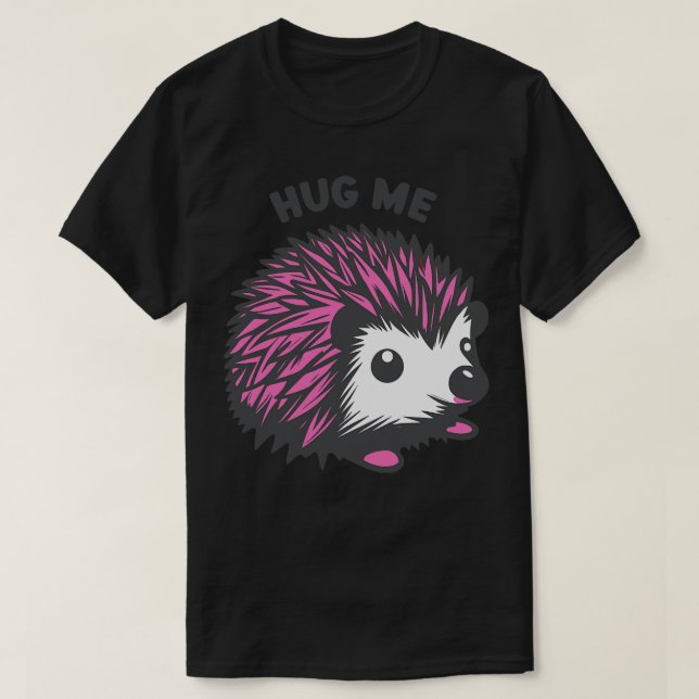 Niedlicher Igel umarmen T-Shirt (Design vorne)