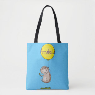 Niedlicher Igel und Muster des Cartoon in Ballon
