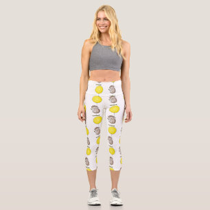Niedlicher Igel und Muster des Cartoon in Ballon Capri Leggings