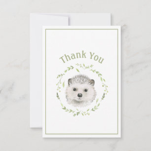 Niedlicher Igel Wasserfarbe Einfache Dankeschön Ka Dankeskarte