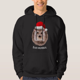 Niedlicher Igel Weihnachts-Weihnachtsmannmütze Bah Hoodie