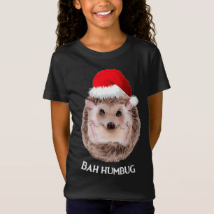 Niedlicher Igel Weihnachts-Weihnachtsmannmütze Bah T-Shirt