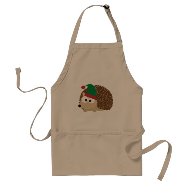 niedlicher Igel Weihnachtself Schürze (Vorne)