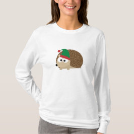 niedlicher Igel Weihnachtself T-Shirt