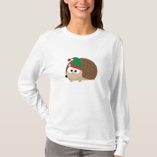 niedlicher Igel Weihnachtself T-Shirt