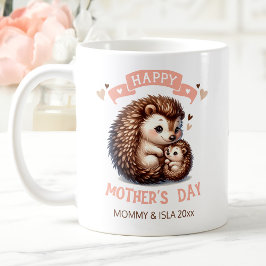 Niedlicher Igel zum Muttertag - Name Kaffeetasse
