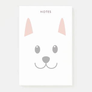 Niedlicher Illustrierter Hund Post-it Klebezettel