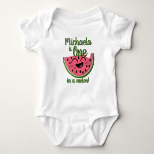 Niedlicher in einem Melon Watermelon Erstgeburt Baby Strampler