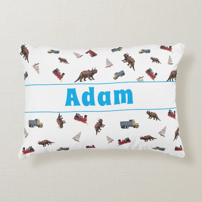 Niedlicher, individualisierbarer Baby Boy Dekokissen (Vorderseite)