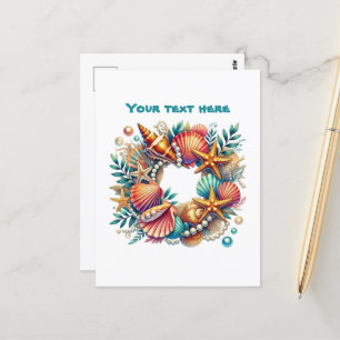 Niedlicher, individualisierbarer Wasserkranz Postkarte