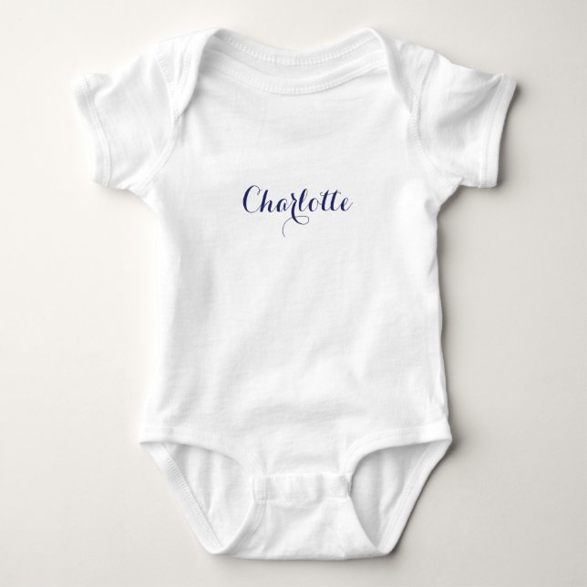 Niedlicher Individuelle Name Baby Strampler (Vorderseite)