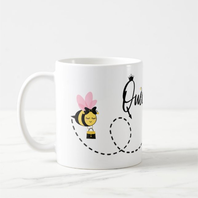 Niedlicher Individuelle Name der Queen Bee Kaffeetasse (Links)