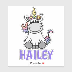 Niedlicher Individuelle Name Einicorn Pferdepony R Aufkleber