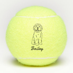 Niedlicher Individuelle Name Goldendoodle Labradoo Tennisbälle