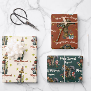 Niedlicher Individuelle Name in Rot und Grün im Pi Geschenkpapier Set