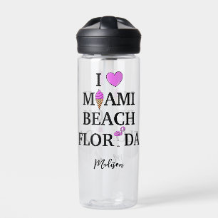 Niedlicher individuelle Name Miami Beach Trinkflasche