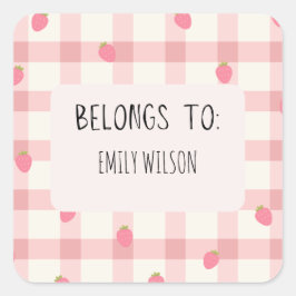 Niedlicher Individuelle Name Quadratischer Aufkleber