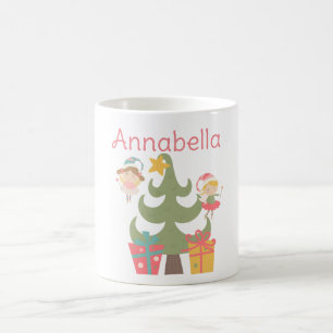 Niedlicher Individuelle Name zu Weihnachten Kaffeetasse