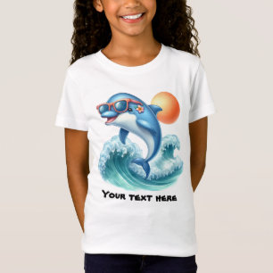 Niedlicher, individueller Stranddelphin T-Shirt