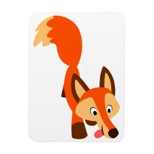 Niedlicher inquisitiver Cartoon Fox Flexible Magne Magnet