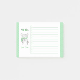 Niedlicher intelligenter Hamster - Grüne Post-It-N Post-it Klebezettel