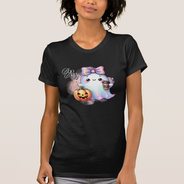 Niedlicher Iridescent Ghost Halloween T - Shirt (Vorderseite)