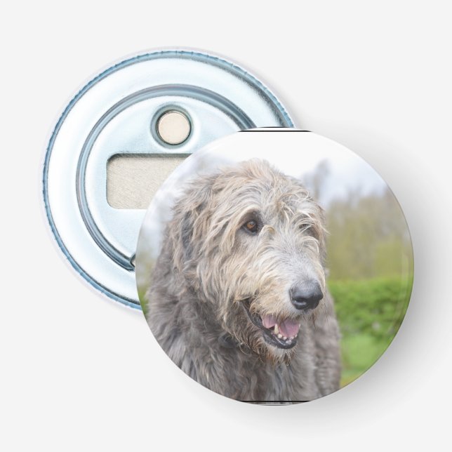Niedlicher irischer Wolfhound Flaschenöffner (Vorderseite)