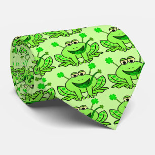 Niedlicher Irish Saint Patrick's Day Frog Krawatte
