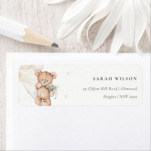 Niedlicher Ivory Bären Ballon Blumenkohl Herzadres