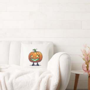 Niedlicher Jack-O’-Lantern Halloween Funny Pumpkin Kissen