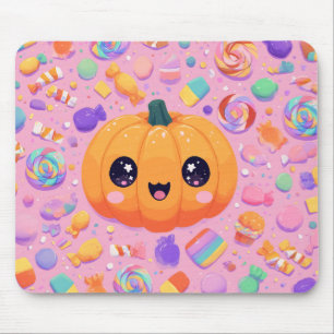 Niedlicher Jack-o-Lantern mit Candy - Mousepad