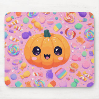 Niedlicher Jack-o-Lantern mit Candy - Mousepad