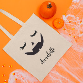 Niedlicher Jack O'Lantern Face Halloween Trick ode Tragetasche