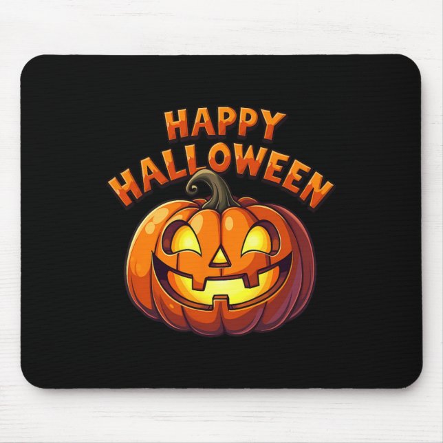 Niedlicher Jack O'lantern Pumpkin Happy Halloween Mousepad (Vorne)