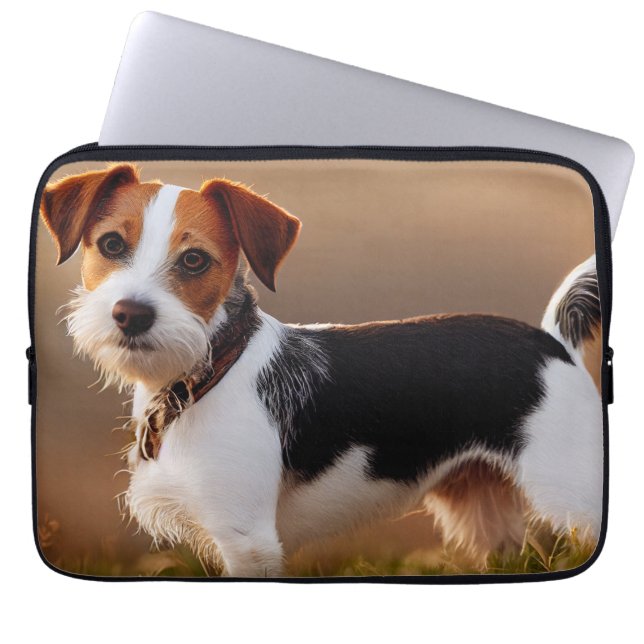 Niedlicher Jack Russel Terrier Dog Foto Laptopschutzhülle (Vorderseite)