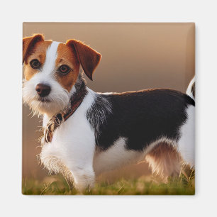 Niedlicher Jack Russel Terrier Dog Foto Magnet