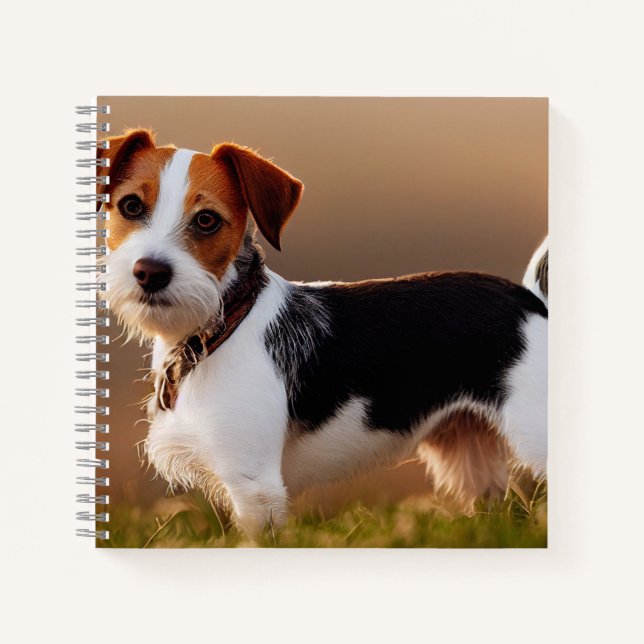 Niedlicher Jack Russel Terrier Dog Foto Notizbuch (Vorderseite)