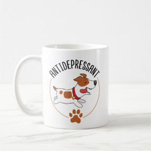 Niedlicher Jack Russell Dog Antidepressiv Kaffeetasse