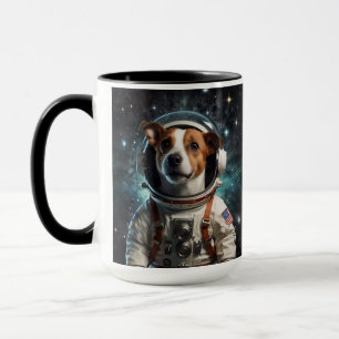 Niedlicher Jack Russell Terrier Astronaut Tasse