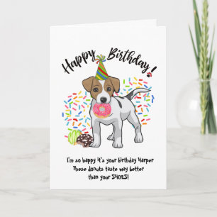 Niedlicher Jack Russell Terrier Birthday Card Donu Einladung