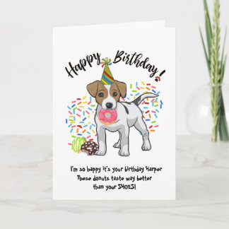 Niedlicher Jack Russell Terrier Birthday Card Donu Einladung