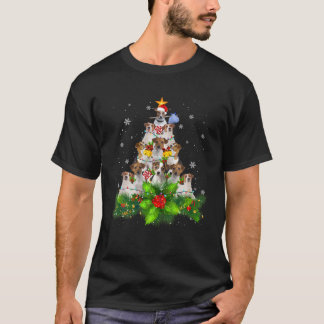 Niedlicher Jack Russell Terrier Dog Weihnachtsbaum T-Shirt
