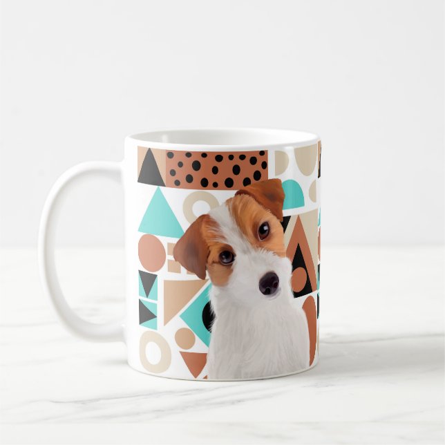 Niedlicher Jack Russell Terrier Face Kaffeetasse (Links)
