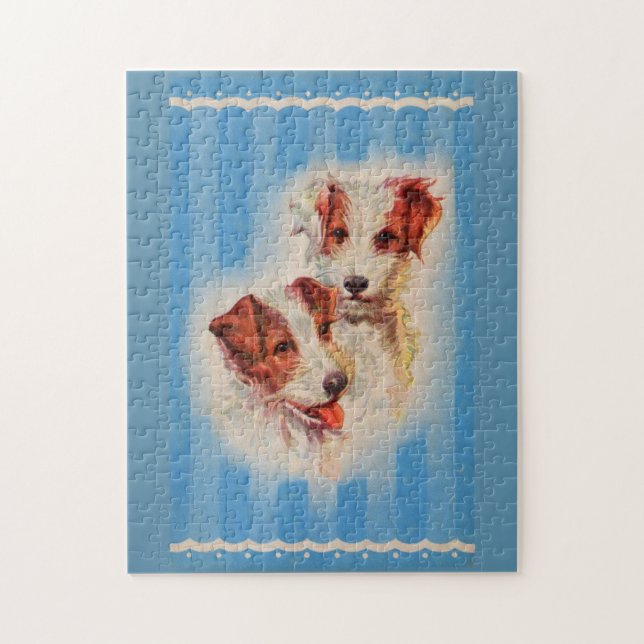 NIEDLICHER Jack Russell Terrier Illustration Puzzle (Vertikal)