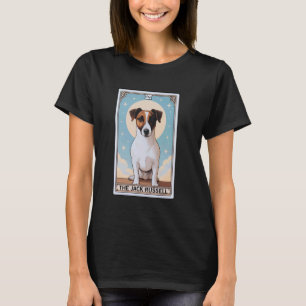 Niedlicher Jack Russell Terrier Tarot Card Moon Me T-Shirt